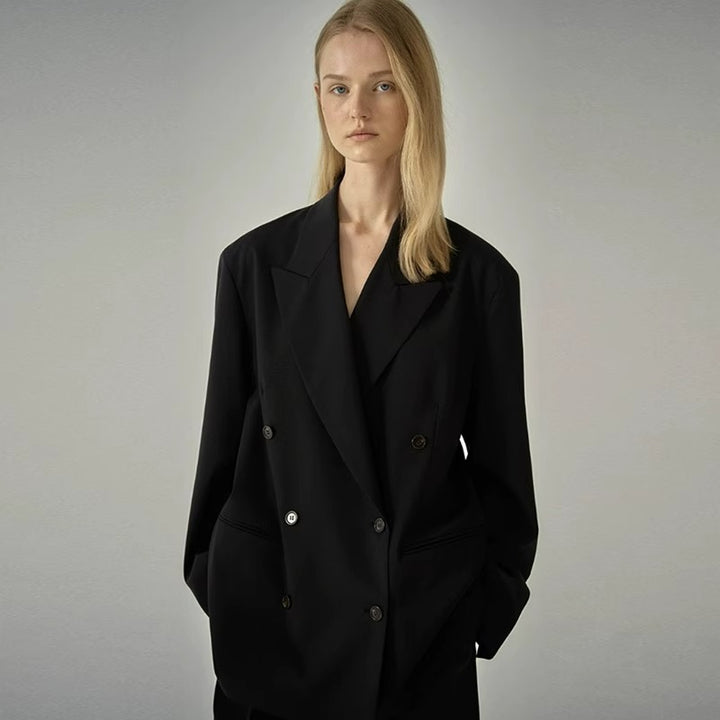 Blazer Femme Fashionable Stylé avec Rangée de Boutons Doubles et Coupe Oversize Chic & Stil