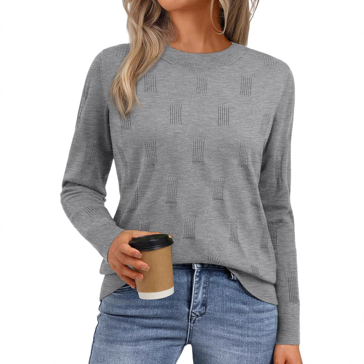 Knit sweater for women with structured pattern Lune London
