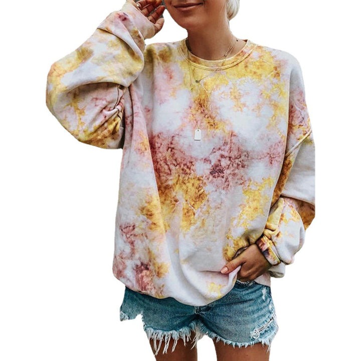 Casual sweatshirt for women with colorful batik pattern Lune London