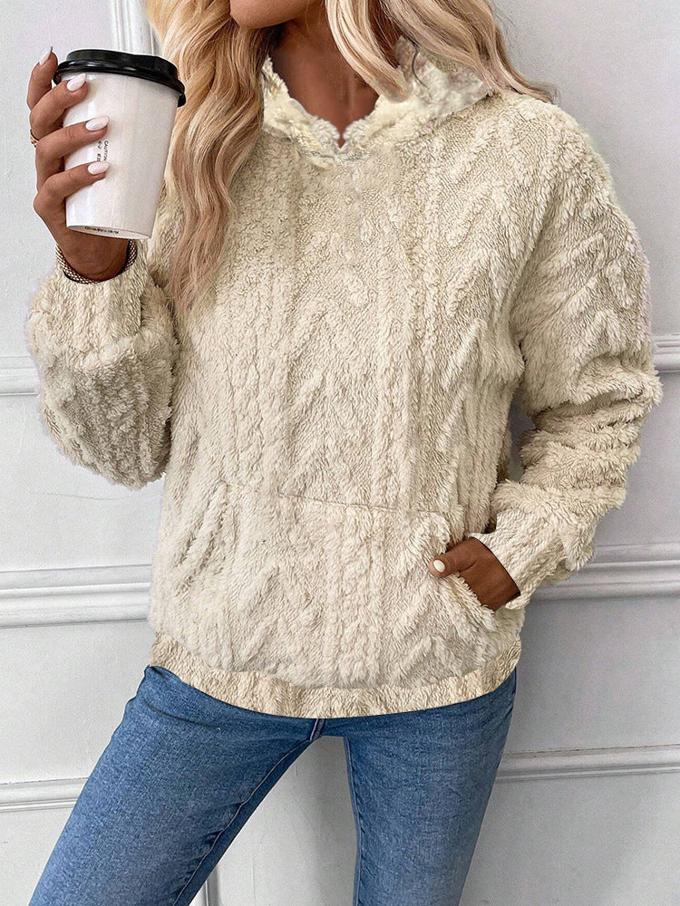 Women's hoodie made from soft material with integrated kangaroo pockets Lune London