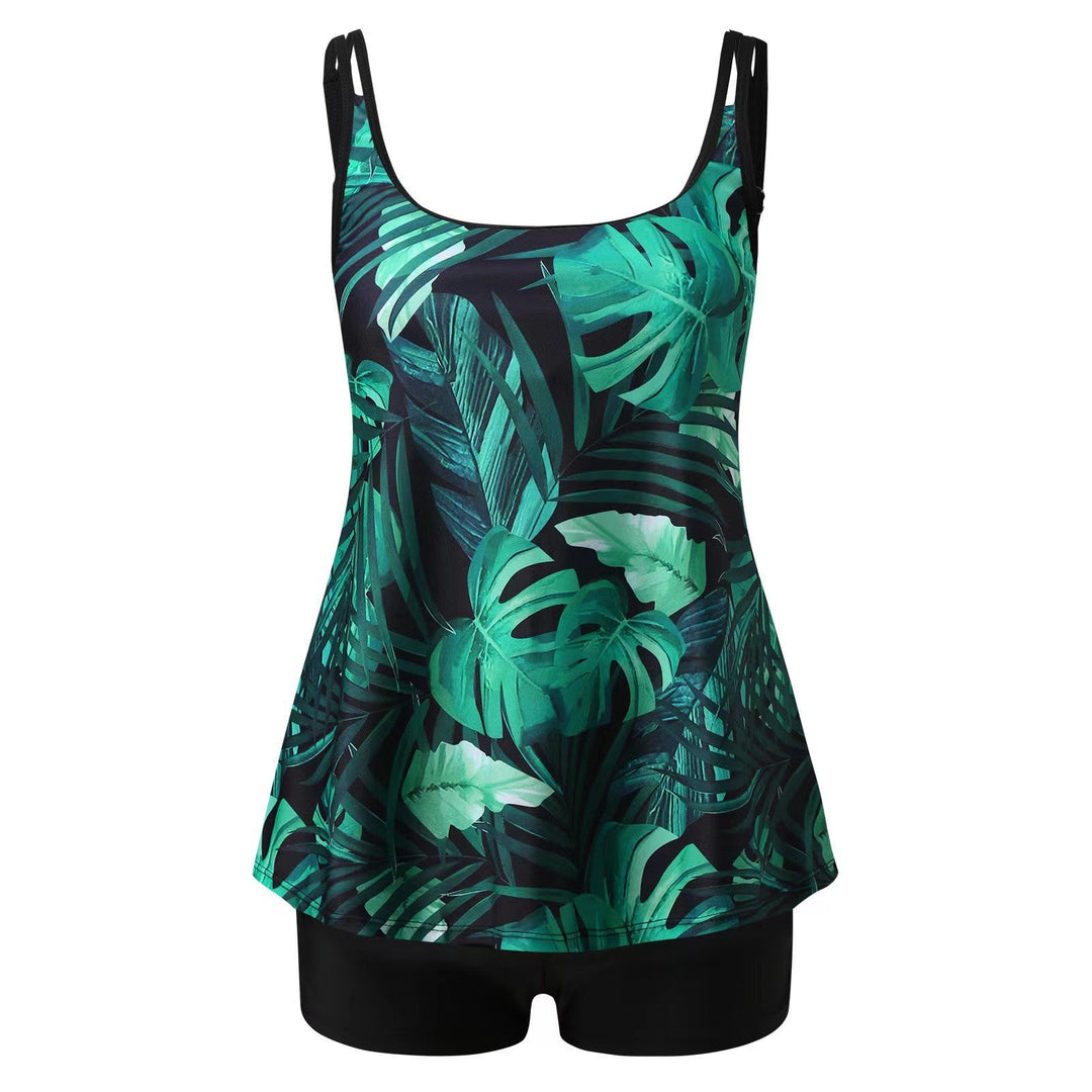 Women's Tankini Set with Floral Design and Comfortable Shorts Lune London