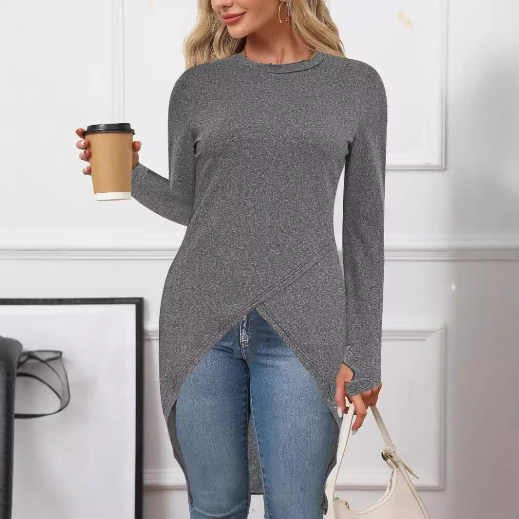 Asymmetrical long sleeve shirt for women Lune London