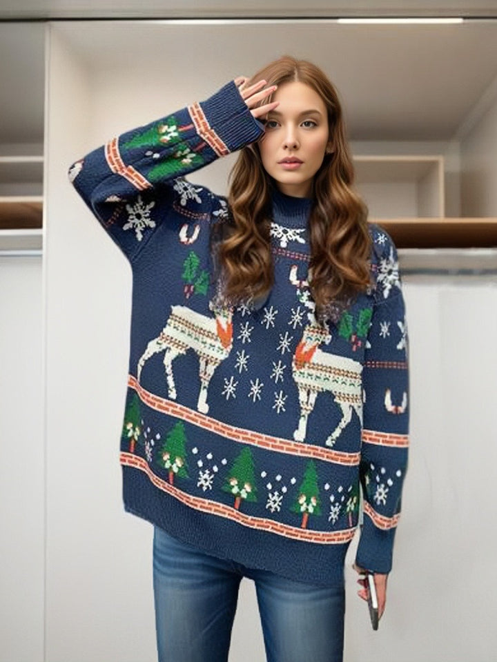 Christmas sweater for women with festive patterns and a relaxed fit Lune London