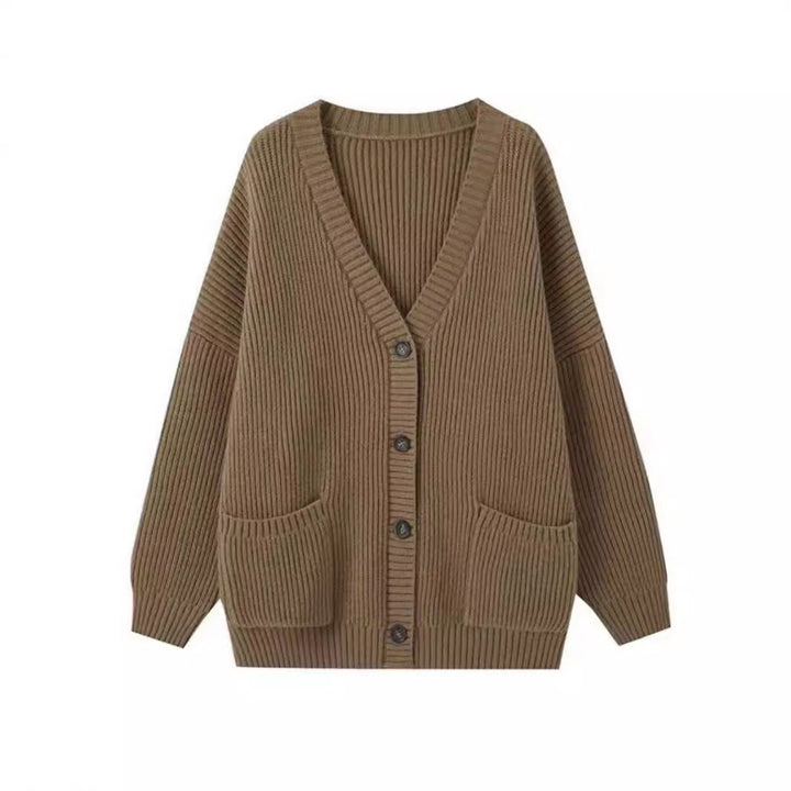 Chunky knit cardigan for women with pockets and soft cut Lune London