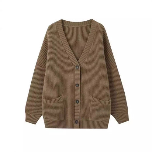 Chunky knit cardigan for women with pockets and soft cut Lune London