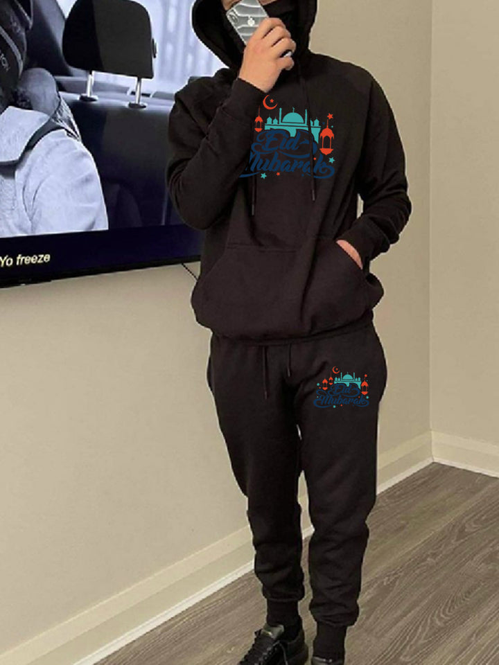 Ladies' hoodie and jogger set with festive pattern Lune London