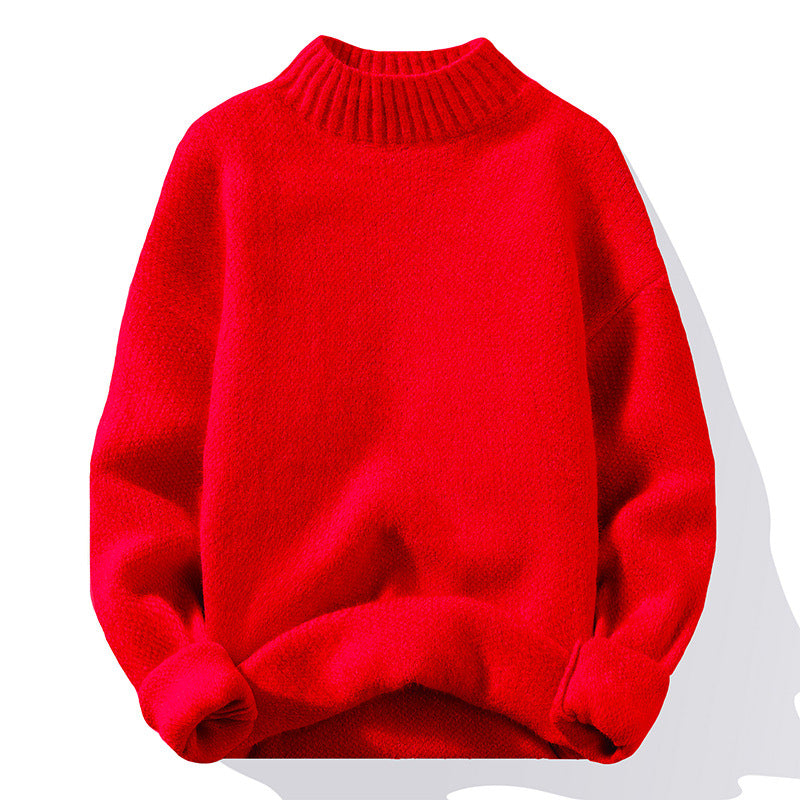 Women High-Quality Ribbed Knit Sweater with Turtleneck and Relaxed Fit Lune London