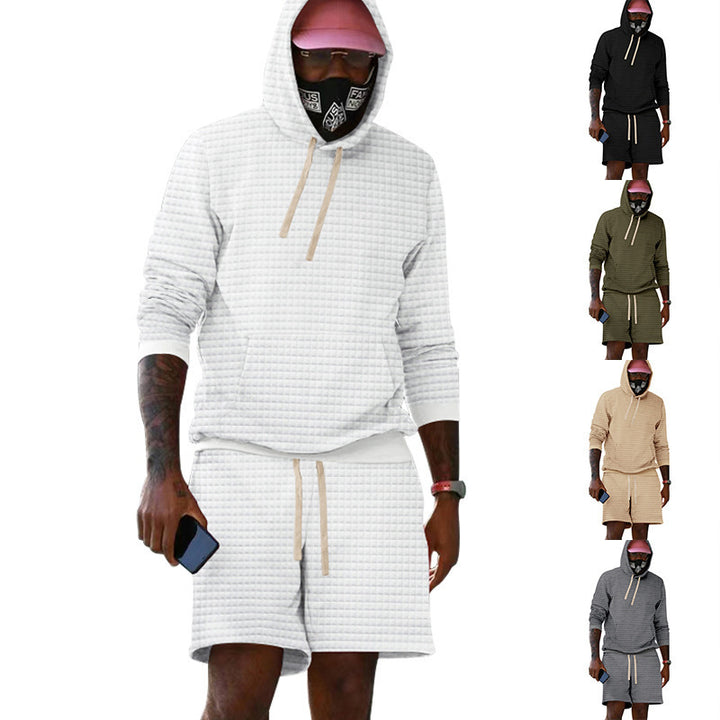 Casual men's set with structured hoodie and shorts Lune London