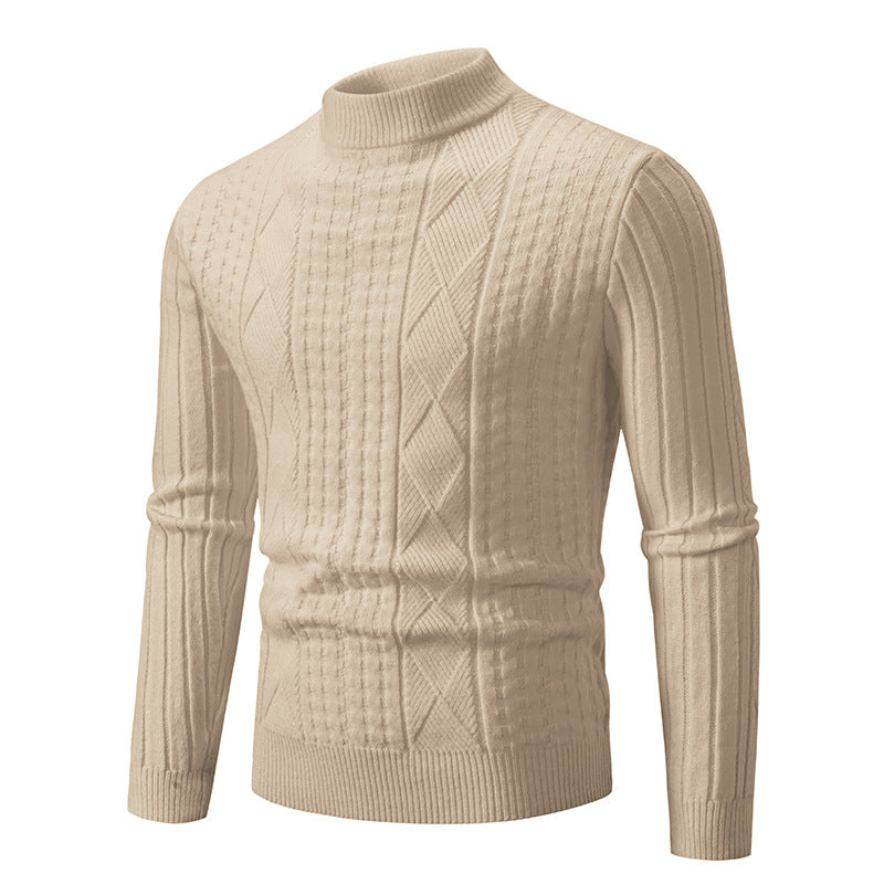 Elegant knitted sweater for men with a modern braid design Lune London