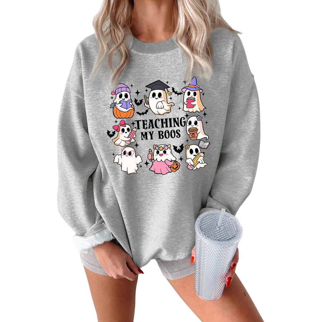 Sweatshirt pour femmes avec un design Halloween ludique et une coupe décontractée Chic & Stil