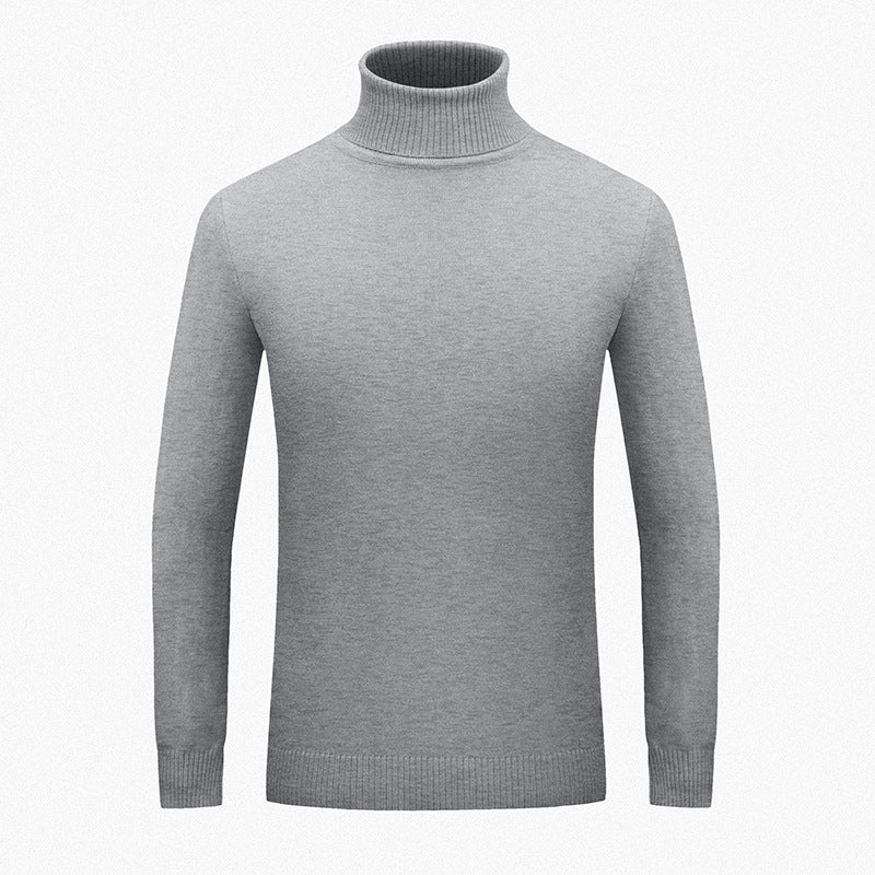 Men's Elegant Roll Neck Sweater in Fine Wool Lune London