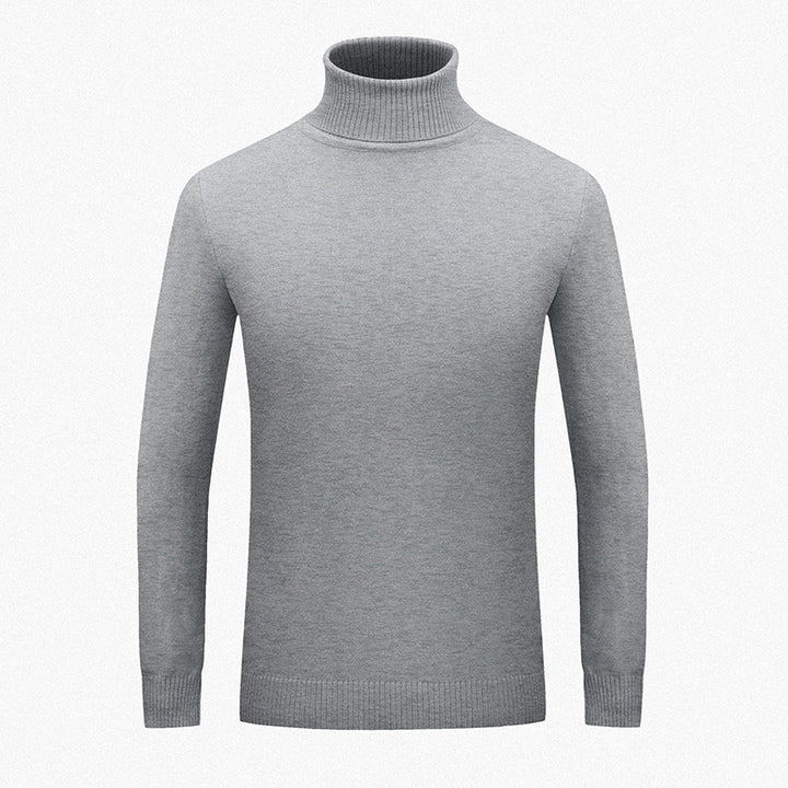 Men's Elegant Roll Neck Sweater in Fine Wool Lune London