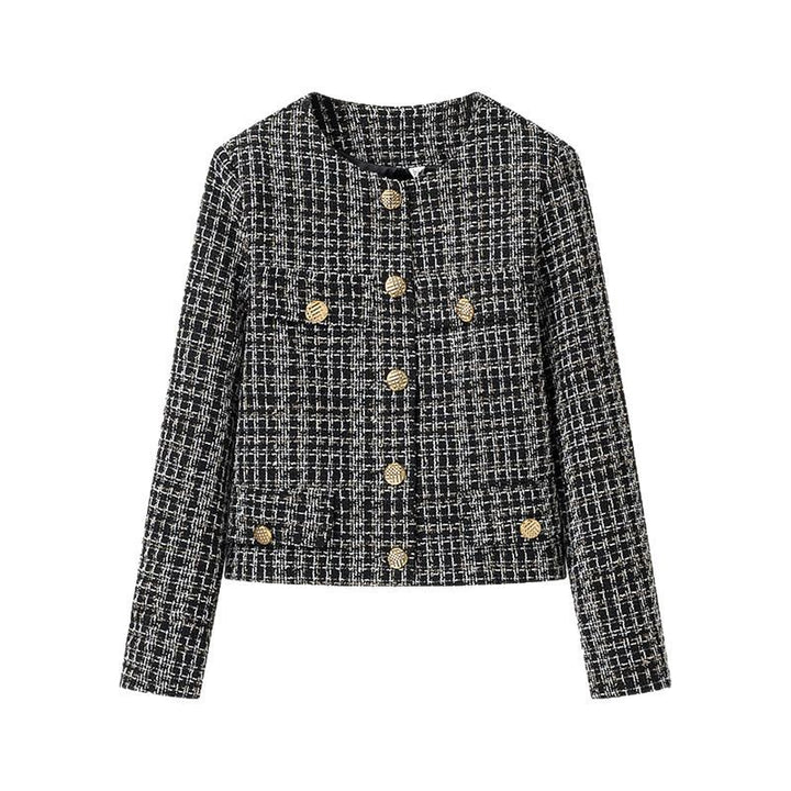 Elegant tweed jacket for women with gold buttons Lune London