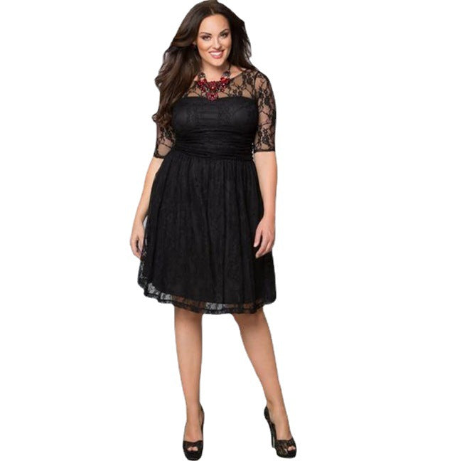 Women's Dreamy Lace Dress with Elegant Skirt and Refined Details Lune London