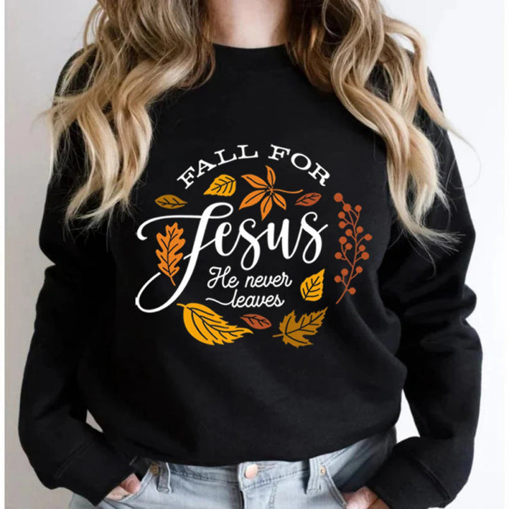 Sweatshirt pour femmes avec un design botanique automnal inspirant et une doublure intérieure agréablement douce Chic & Stil