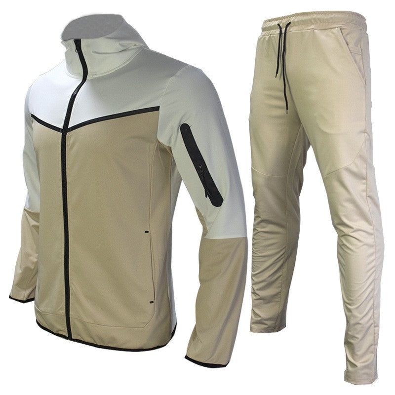Sporty hoodie set for men with breathable properties and modern contrast details Chic and Style