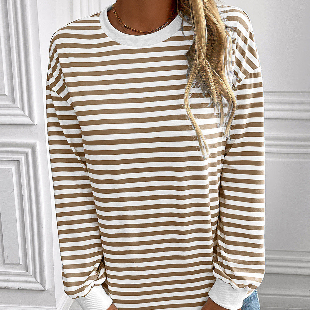 Long sleeve striped sweater for women with a relaxed fit Lune London
