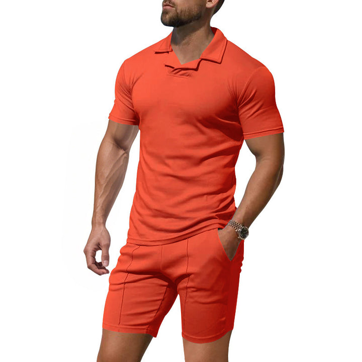 Men's sporty set with short sleeves, comfortable fit and elastic shorts Lune London