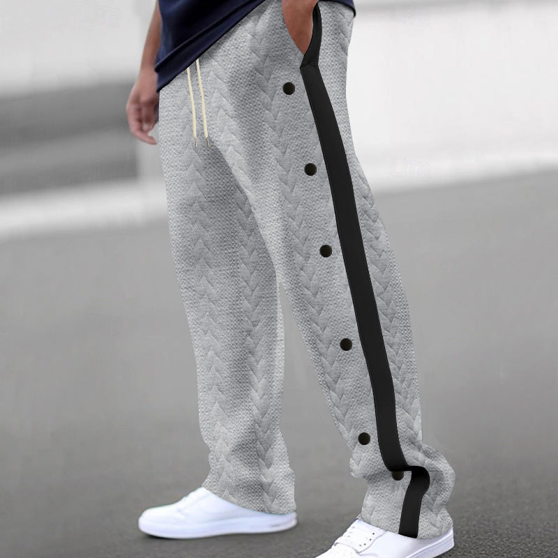 Casual jogging pants for men with snap button details Lune London