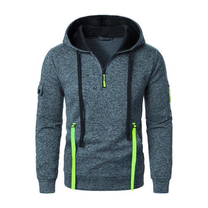 Men's sporty hoodie with breathable inserts and practical zip pockets Lune London