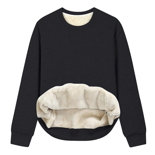 Ladies Oversized Cozy Pullover with Fleece Lining Lune London