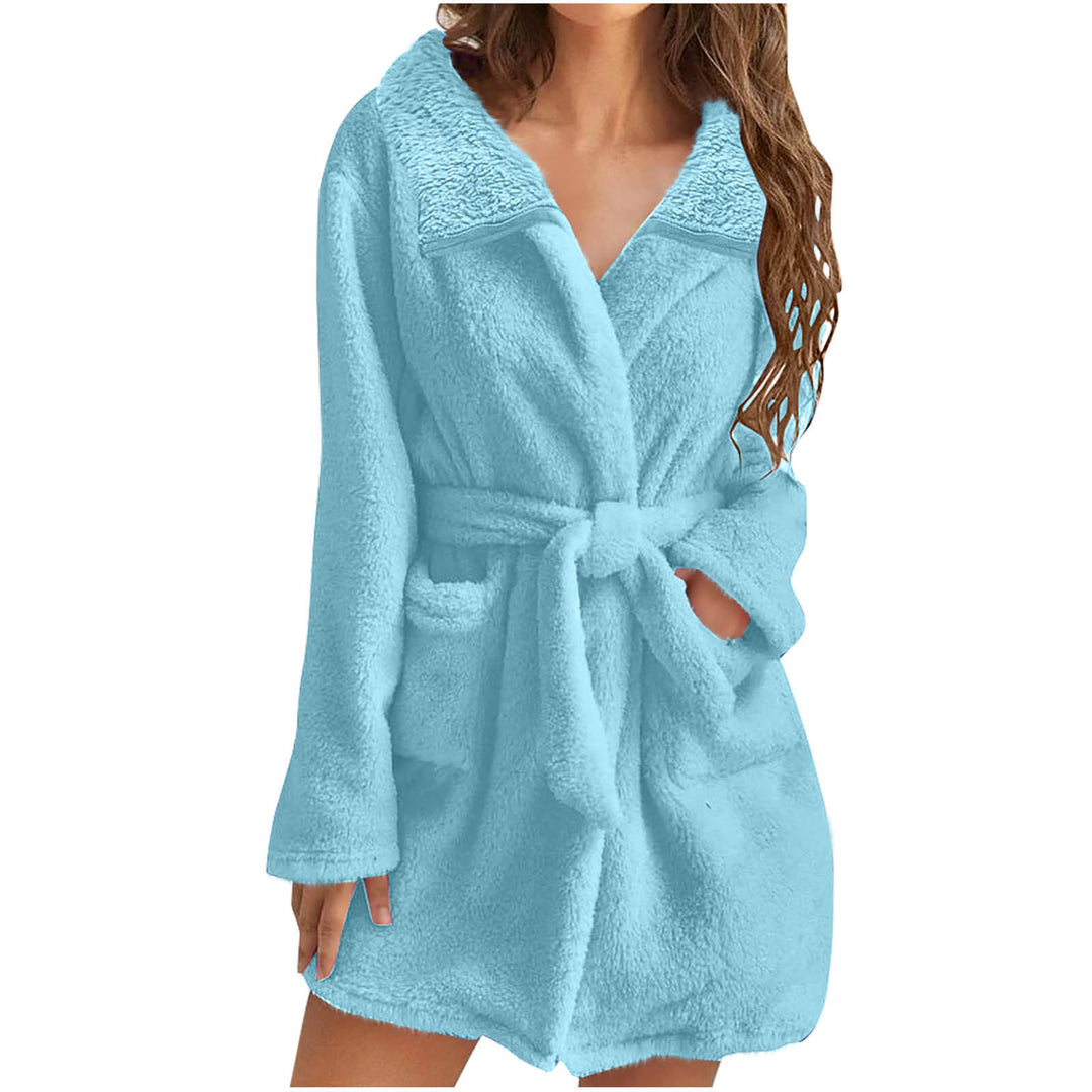 Ladies Cozy Polar Fleece Robe Lune London