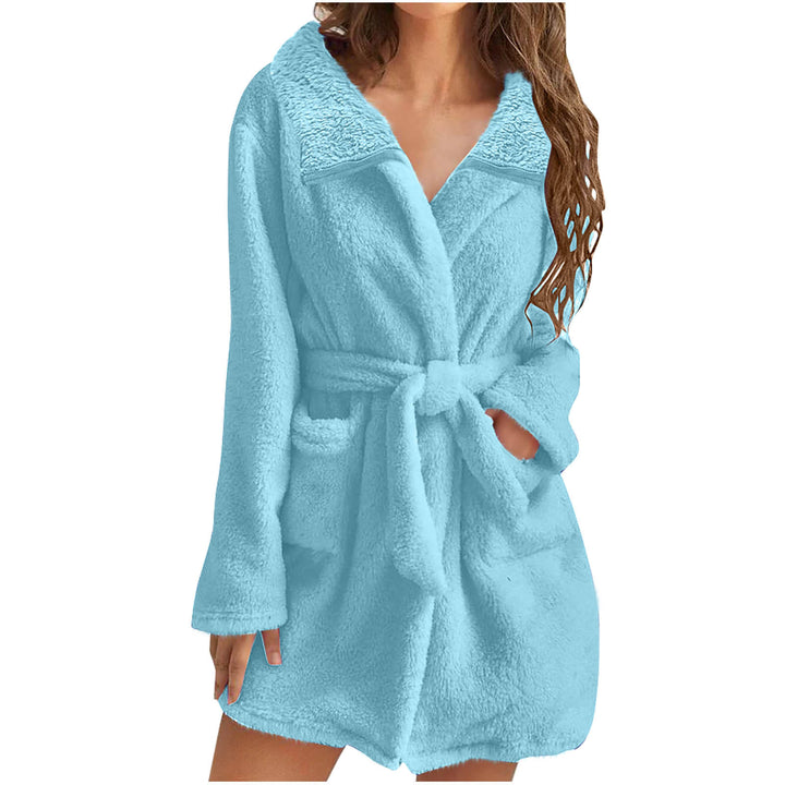 Ladies Cozy Polar Fleece Robe Lune London