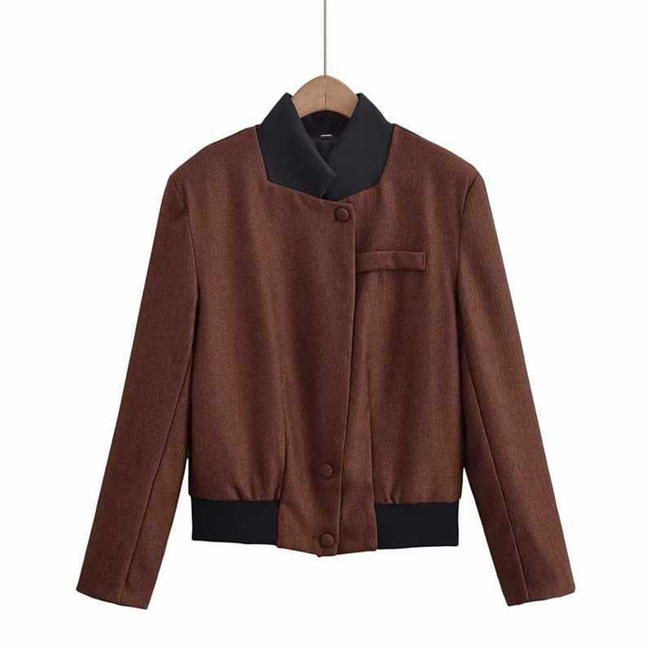 Lune London Fashionable women's blazer jacket with contrasting collar