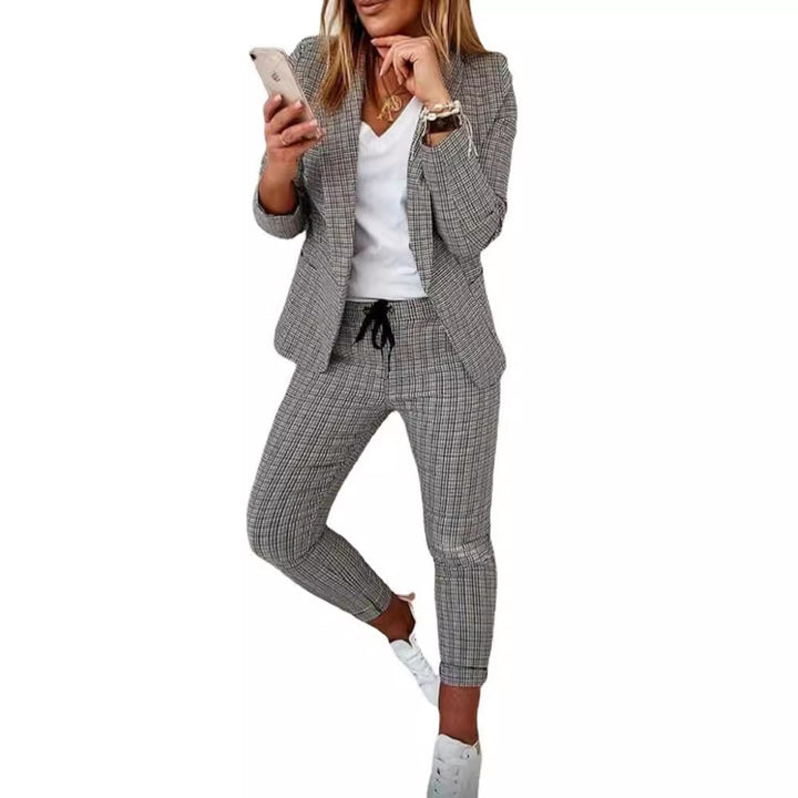 Checkered women's jacket with a casual fit Lune London