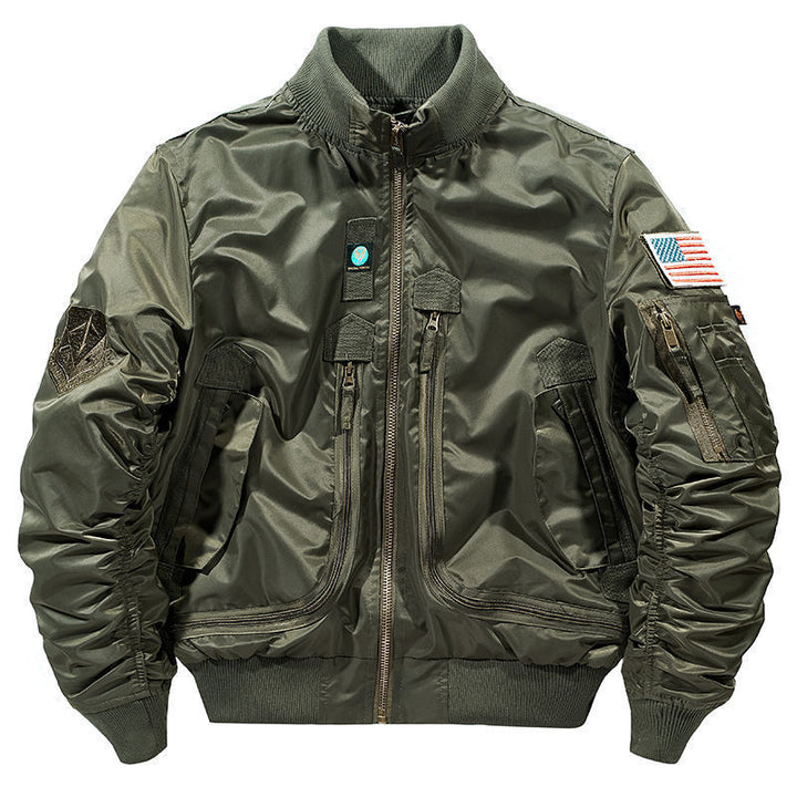 Men's bomber jacket with technical details and multiple pockets Lune London