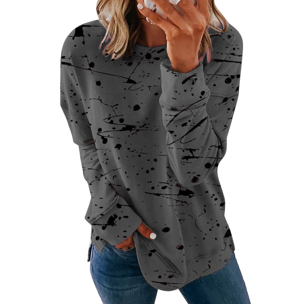 Creative sweater for women with chic and stylish color splash design