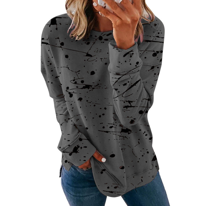 Creative sweater for women with chic and stylish color splash design