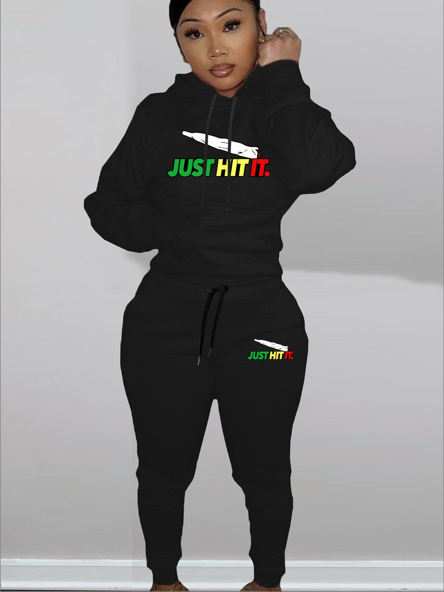 Women's hoodie and jogger set with striking pattern Lune London