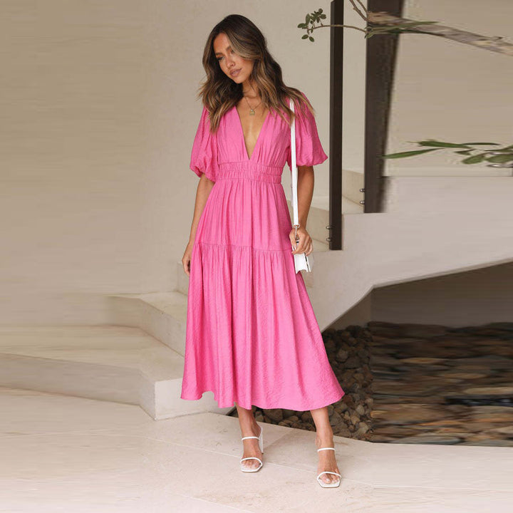 Lune London Bohemian Maxi Dress with Ruffles for Women