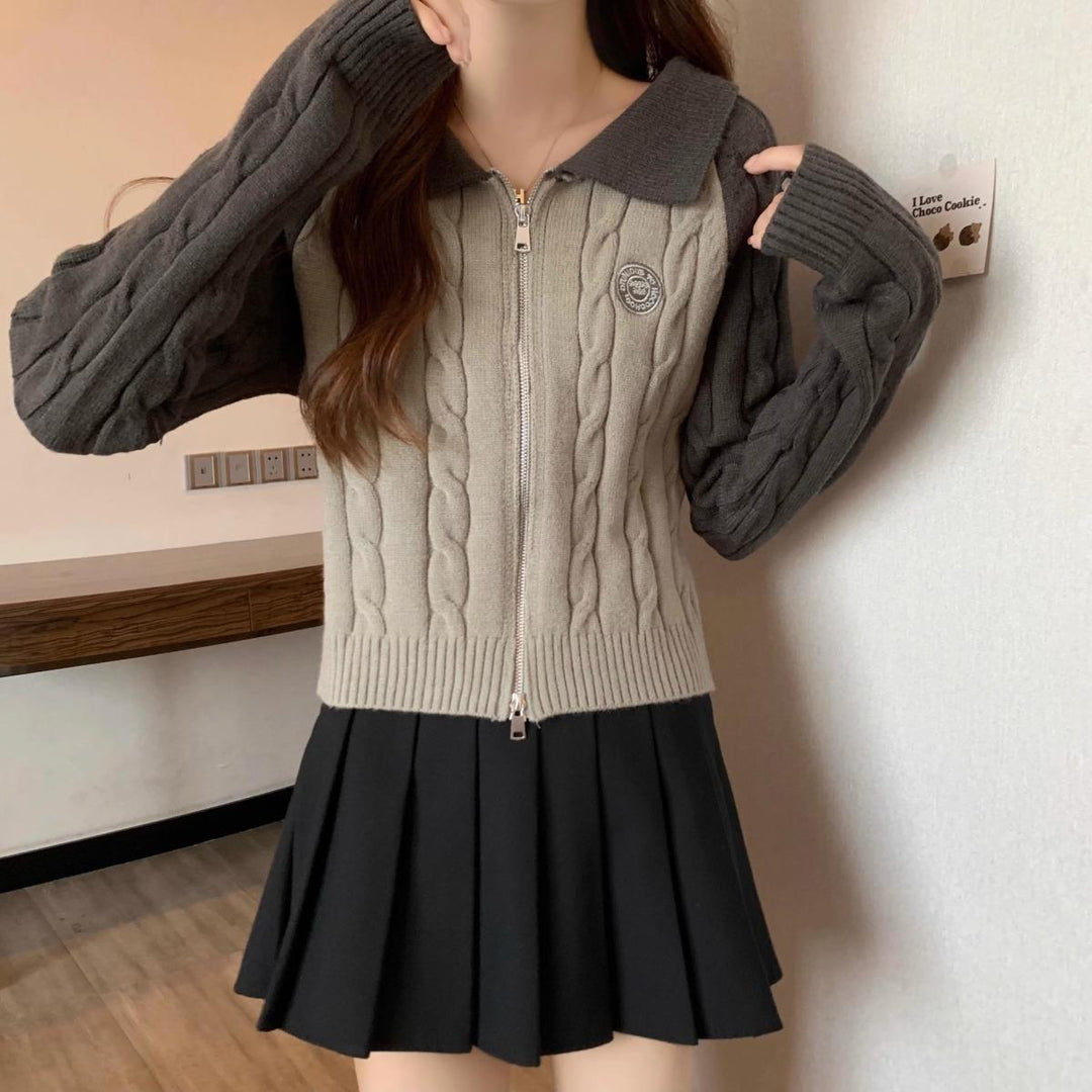 Femmes Cardigan Zippé Stylé Chic & Stil