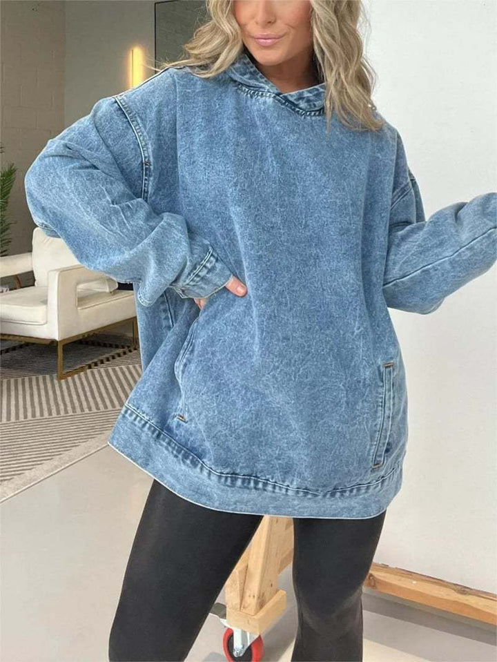 Casual denim hoodie for women Lune London