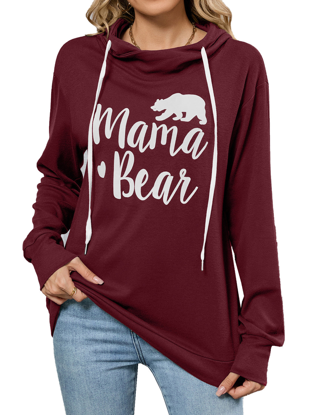 Casual hoodie for women with Lune London stamped design