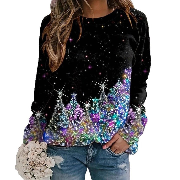 Women's Glittering Sweater with Festive Design Lune London
