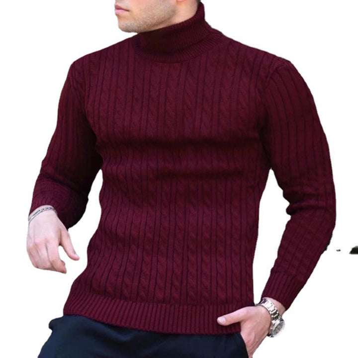 Modern turtleneck sweater for men with textured design Lune London