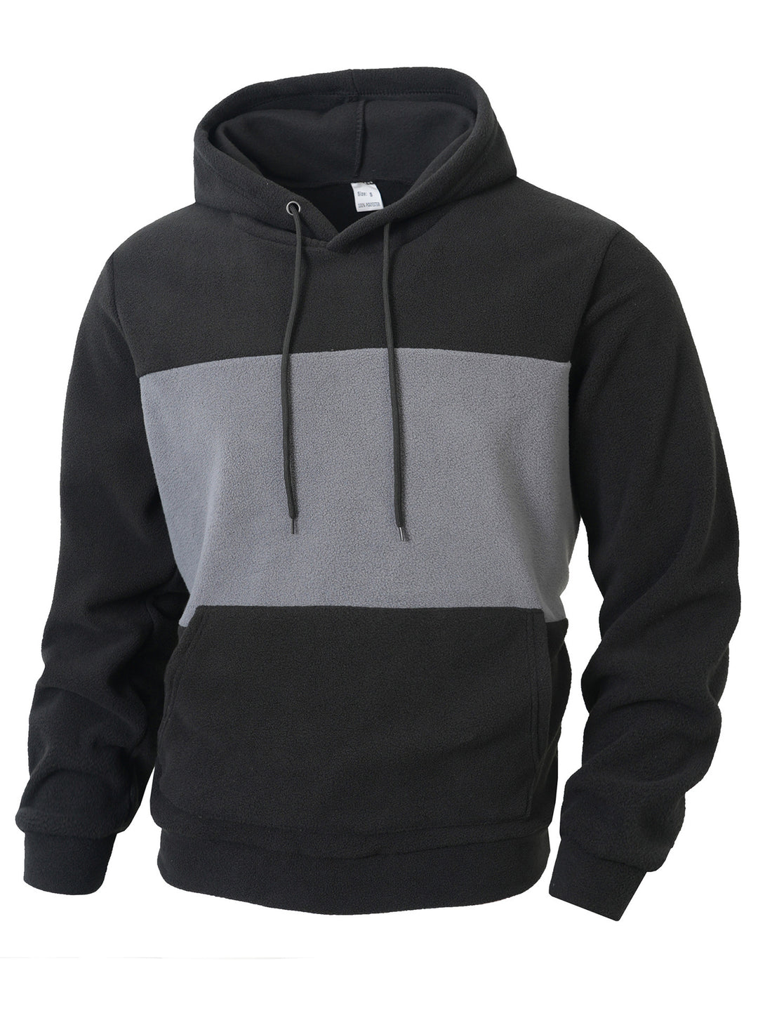 Men's hoodie in fleece with oversized collar Lune London