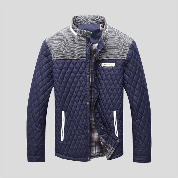 Quilted men's transition jacket with modern collar Lune London