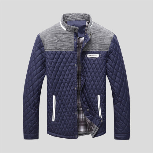 Quilted men's transition jacket with modern collar Lune London
