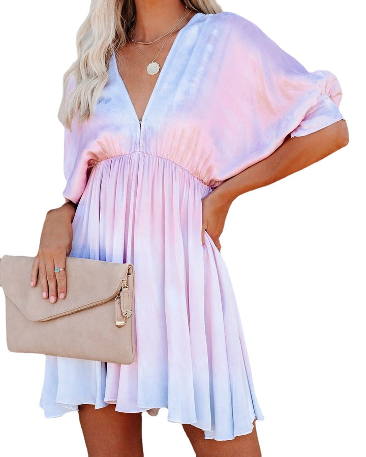 Lune London fluid batik mini dress for women