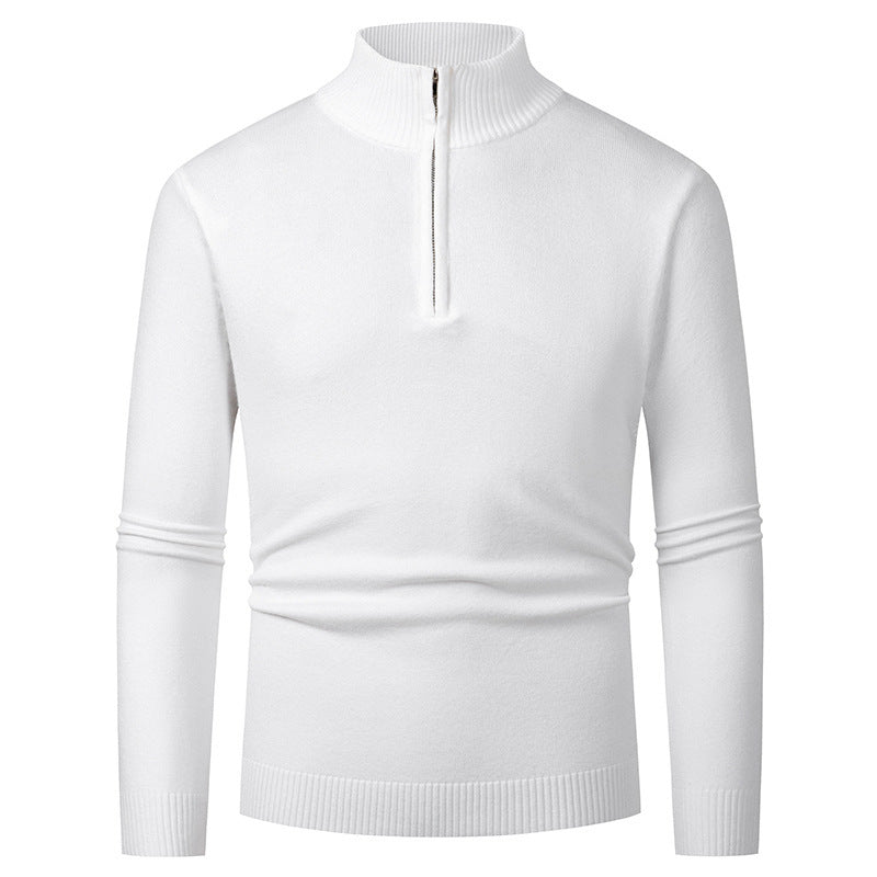 Elegant pullover for men with a turtleneck and full zipper Lune London