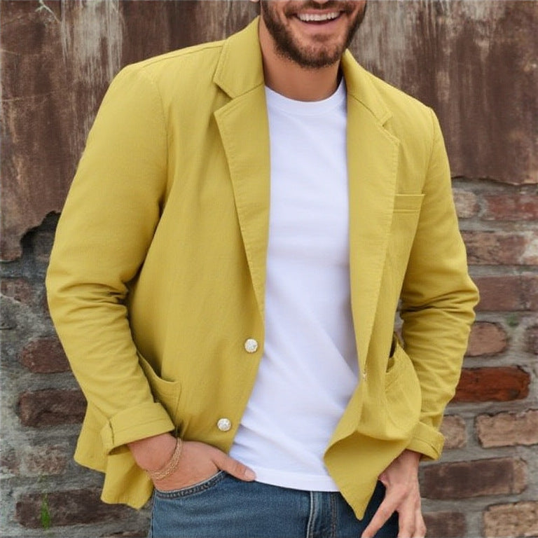 Men's jersey blazer casual with pockets