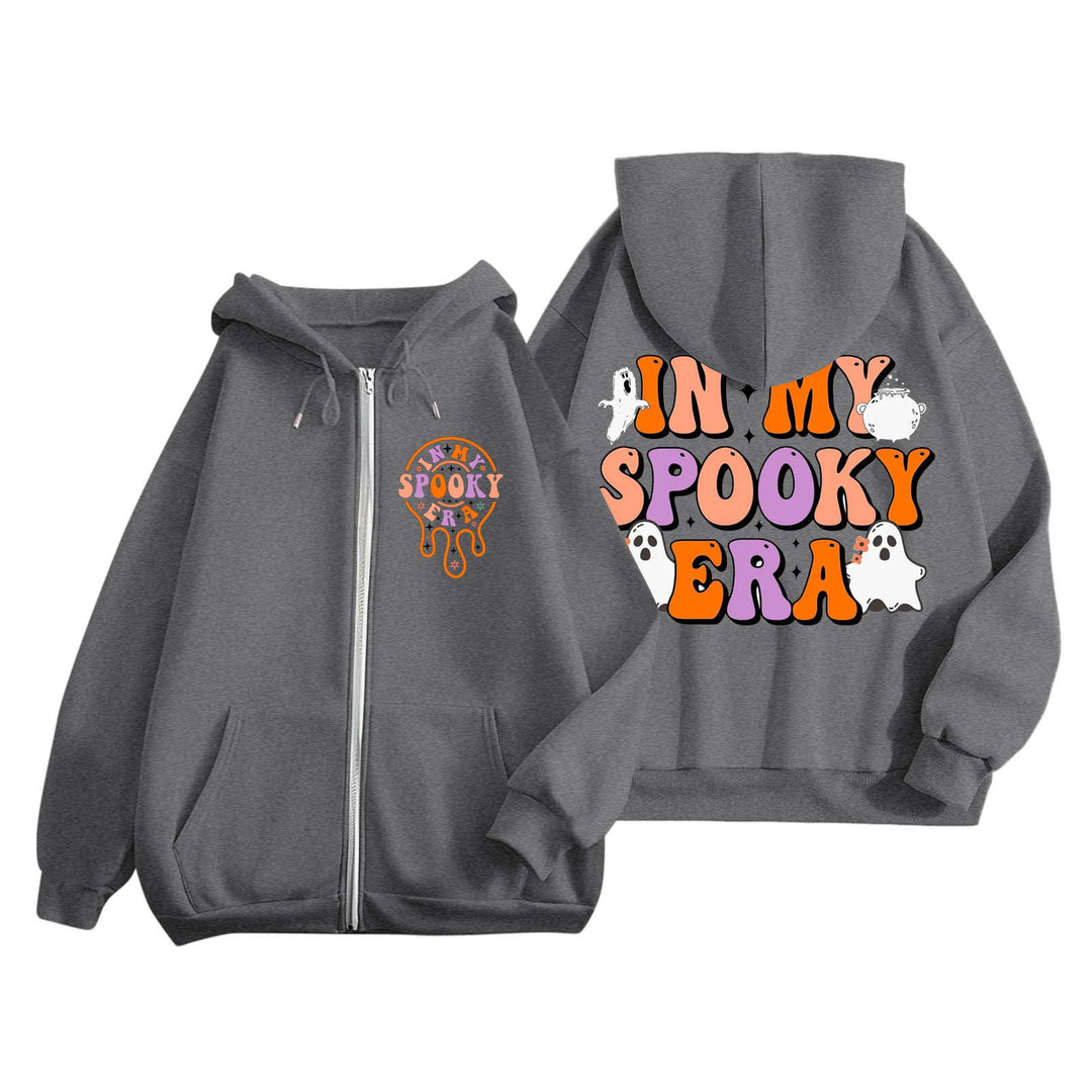 Hoodie pour femmes avec imprimé effrayant et poches kangourou Chic & Stil