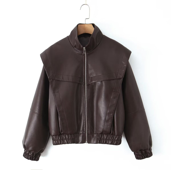 Veste de motard tendance pour femmes avec poignets élastiques Chic & Stil