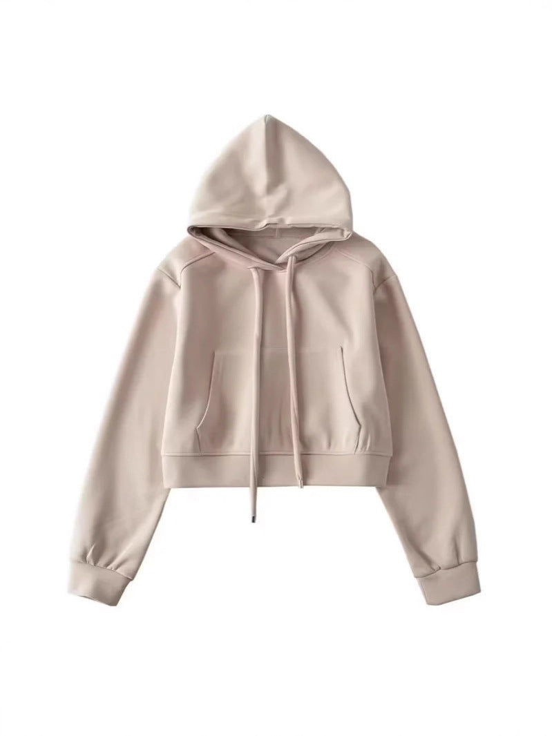 Cropped hoodie for women in sweatshirt material Lune London