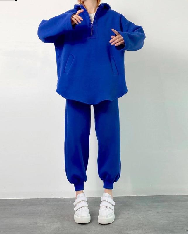 Ladies Modern High Collar Fleece Sports Set with Practical Pockets Lune London