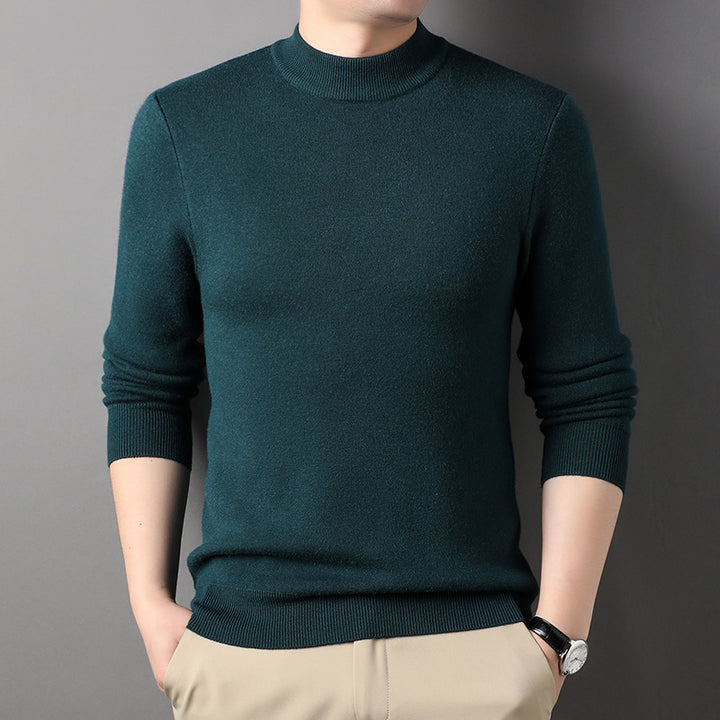 Men's Elegant Knitted Sweater with Modern High Collar Lune London